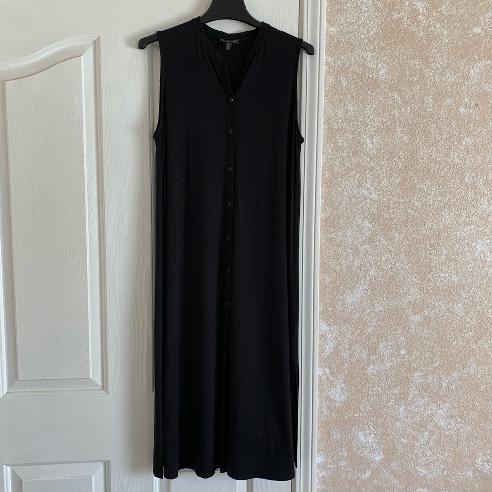 Women’s Eileen Fisher Jersey Mandarin Collar Tunic